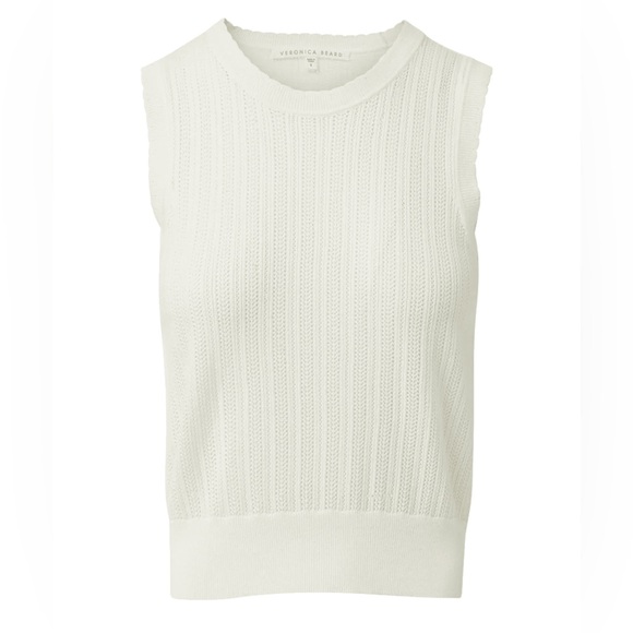 Veronica Beard Tops - Veronica Beard The Heti Knit Tank in Ivory, Size Small